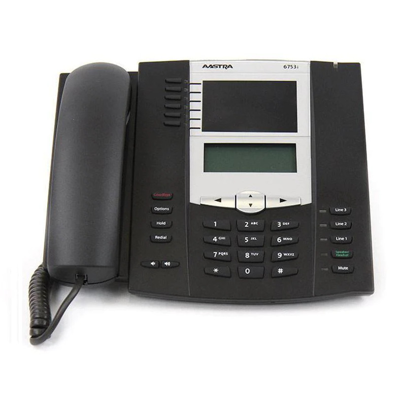 Aastra 6753i SIP VoIP Business Phone with Handset Feet and Phone Cord - Photo 1