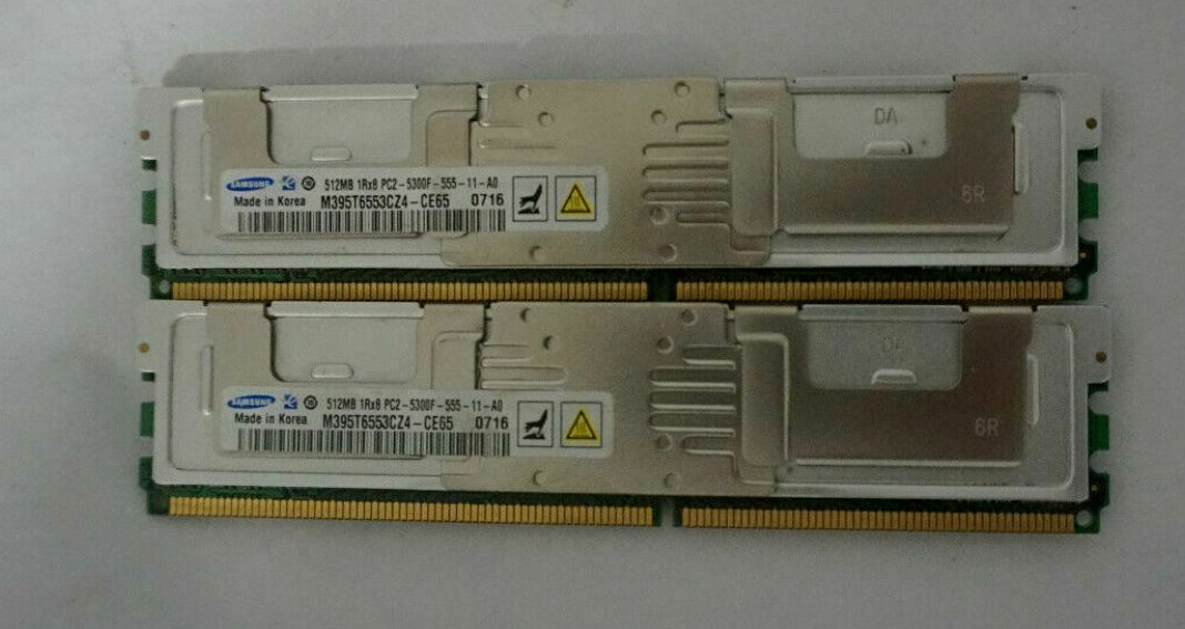 SAMSUNG M395T6553EZ4-CE65 512MB 1RX8 PC2 5300F 667MHZ DDR2 (1GB 2 x 512)WRHM - Photo 1