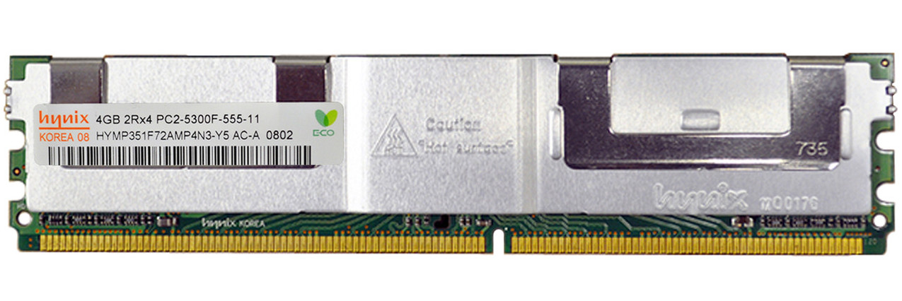 HYNIX HYMP351F72AMP4N3-Y5 4GB PC2-5300F 2Rx4 DDR2 Ram Lot of 2 - Photo 1