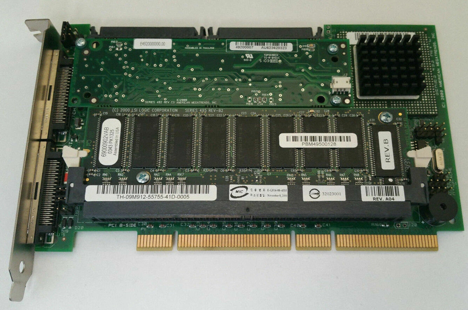 Dell 9M912 PERC 3DC Dual Ultra160 LVD SCSI PCI Raid Controller Adapter 128MB - Photo 1