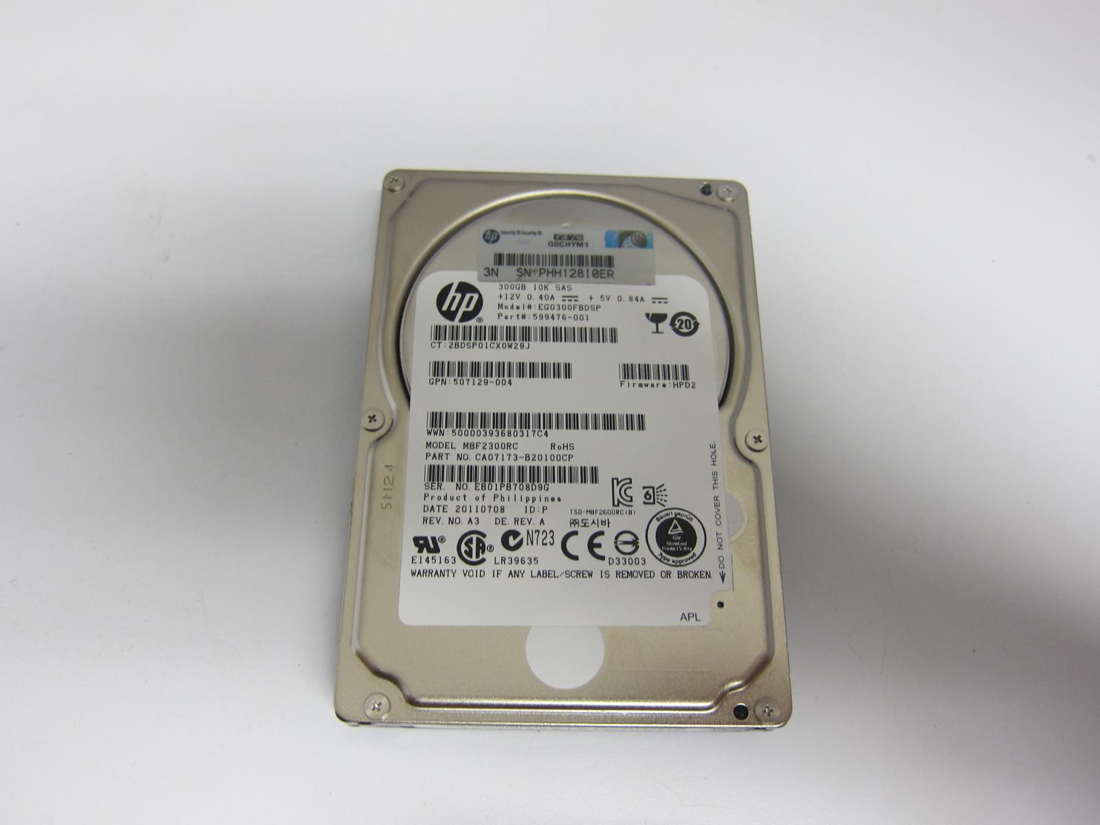 HP 300GB 6G DP 10K RPM 2.5