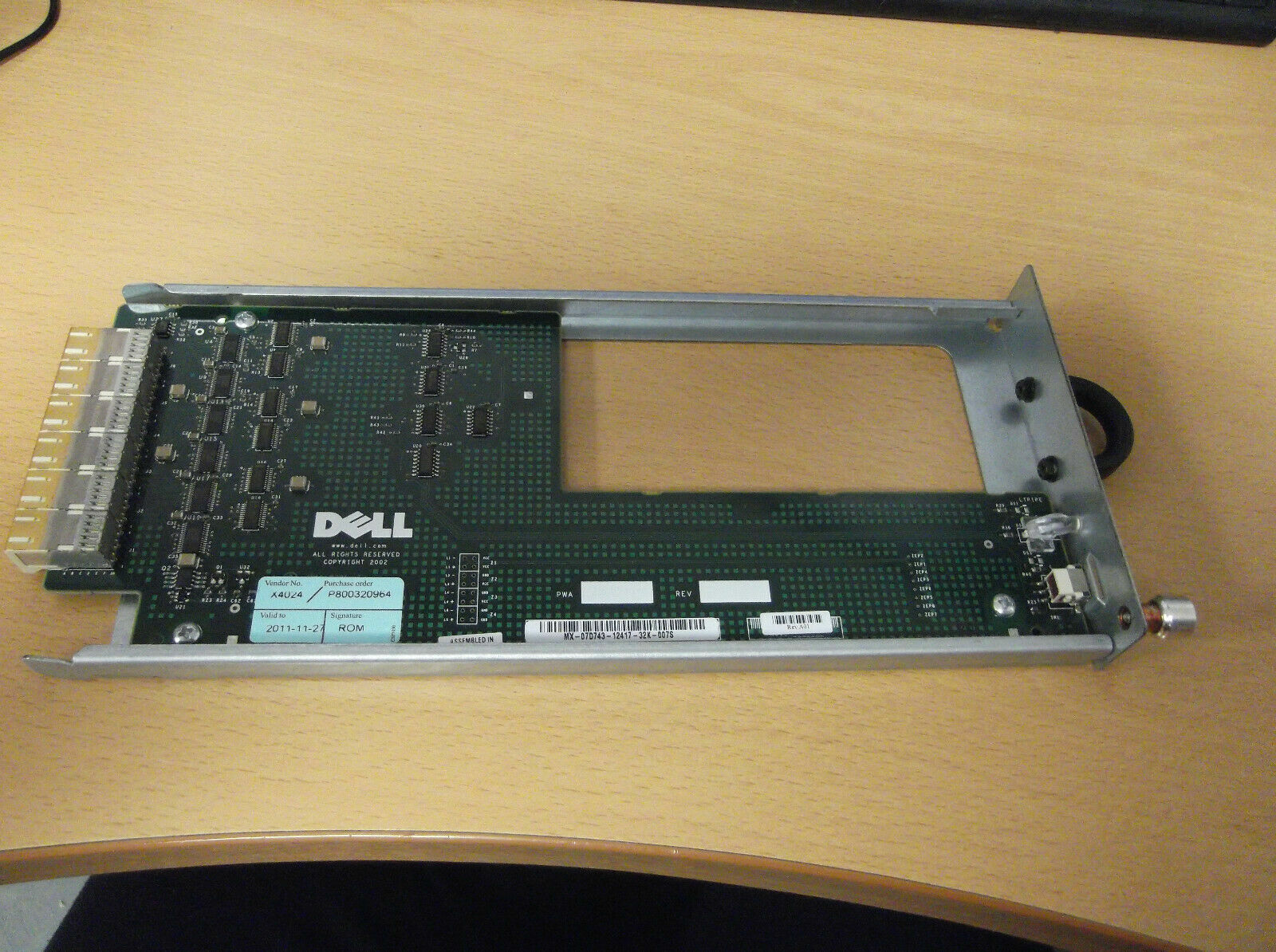 DELL 7G296 Midplane Daughter Board Card MX-07D743-12417-32K-007S - Photo 1