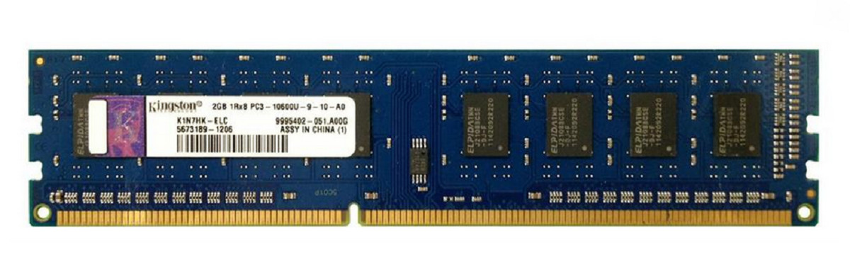 Kingston K1N7HK-ELC 2GB 1Rx8 PC3-10600U-9-10-A0 - Photo 1