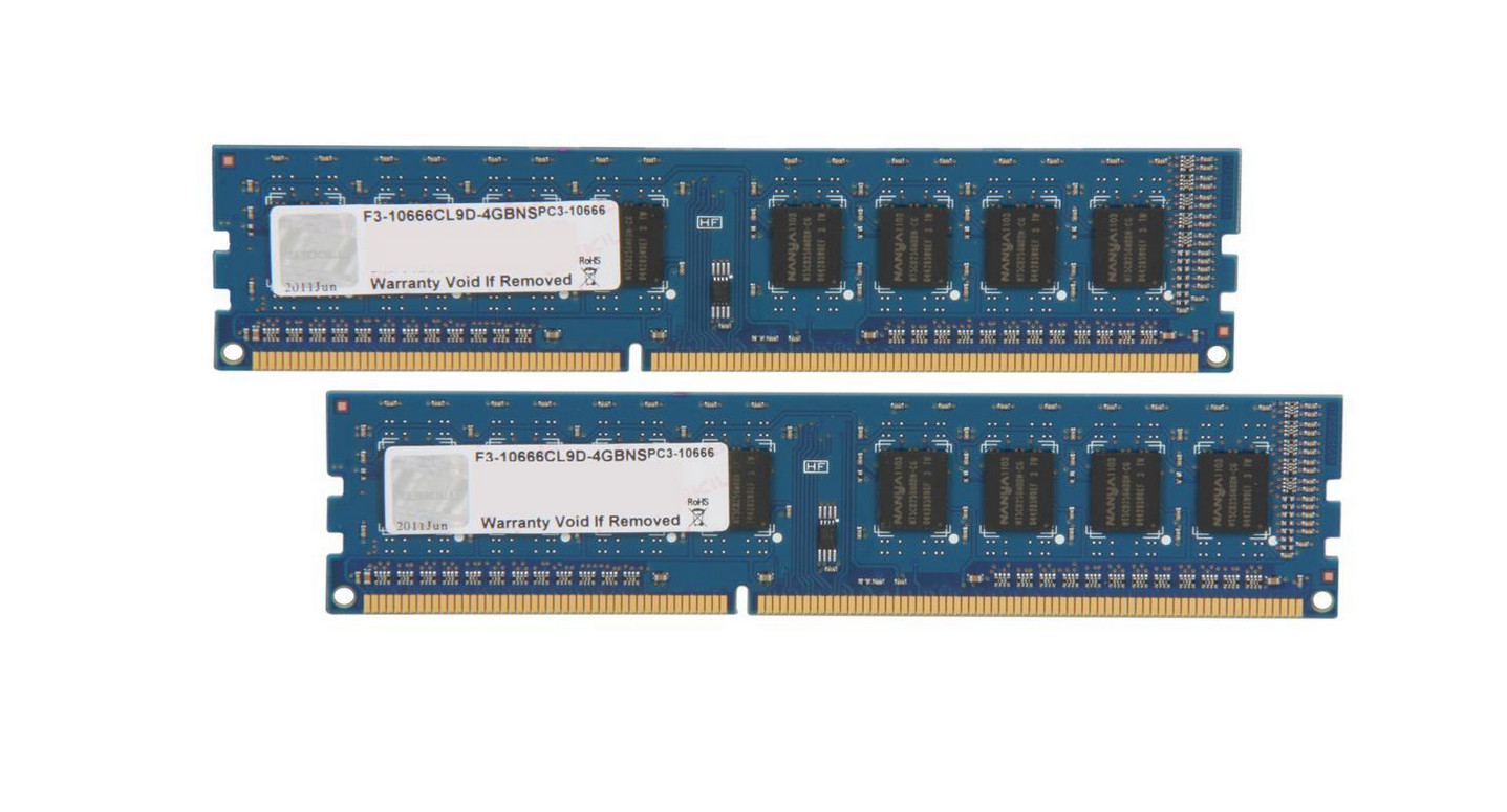 G.SKILL 4GB KIT 2x2GB 240-Pin DDR3 SDRAM DDR3 1333 PC3 10666 Memory - Photo 1