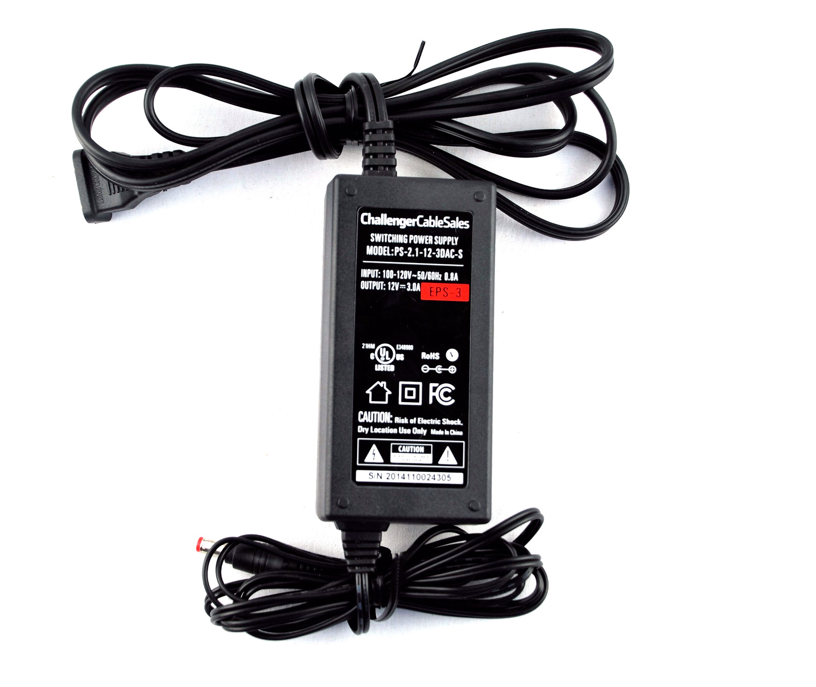 Switching Power Supply PS-2.1-12-3DAC Power Supply 12V 3A EPS-3 AC Adapter - Photo 1