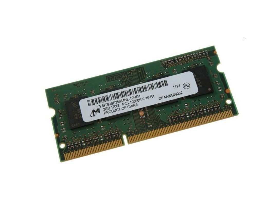Micron MT8JSF25664HZ-1G4D1 2GB PC3-10600 DDR3-1333 Laptop Memory - Photo 1