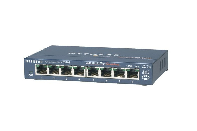 Netgear ProSafe FS108 Fast Ethernet Switch with Power Adapter - Photo 1