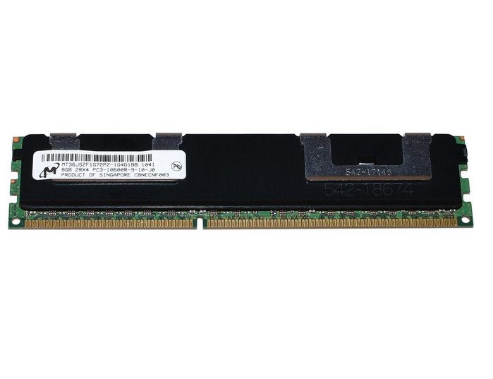 Micron 16GB (2x8GB) DDR3 PC3-10600R-9-10-J0 Registered Server Ram Memory - Photo 1