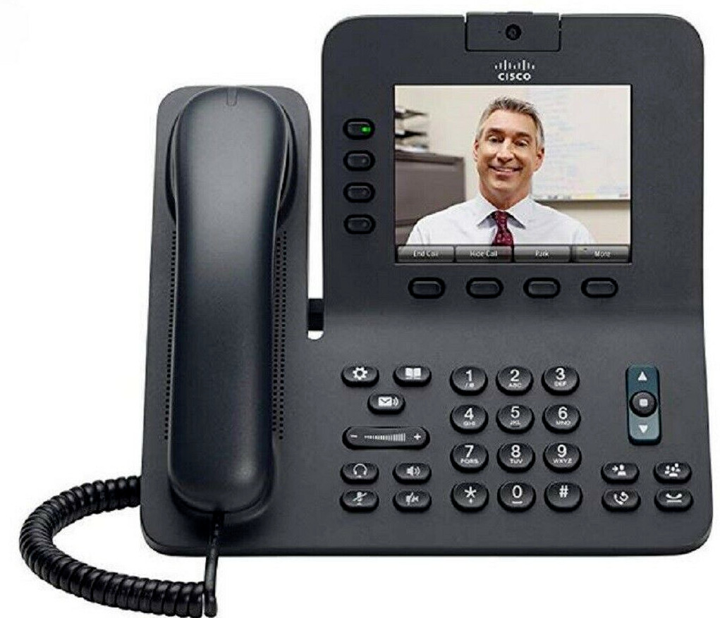 Cisco CP-8945 IP Phones CP-8945-L-K9 w/ Stand & Handset Hearing & Visual Aid - Photo 1