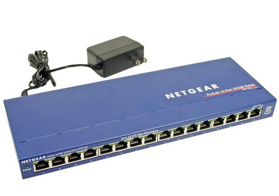 NetGear FS116 ProSafe 16-Ports External Switch with power supply - Photo 1