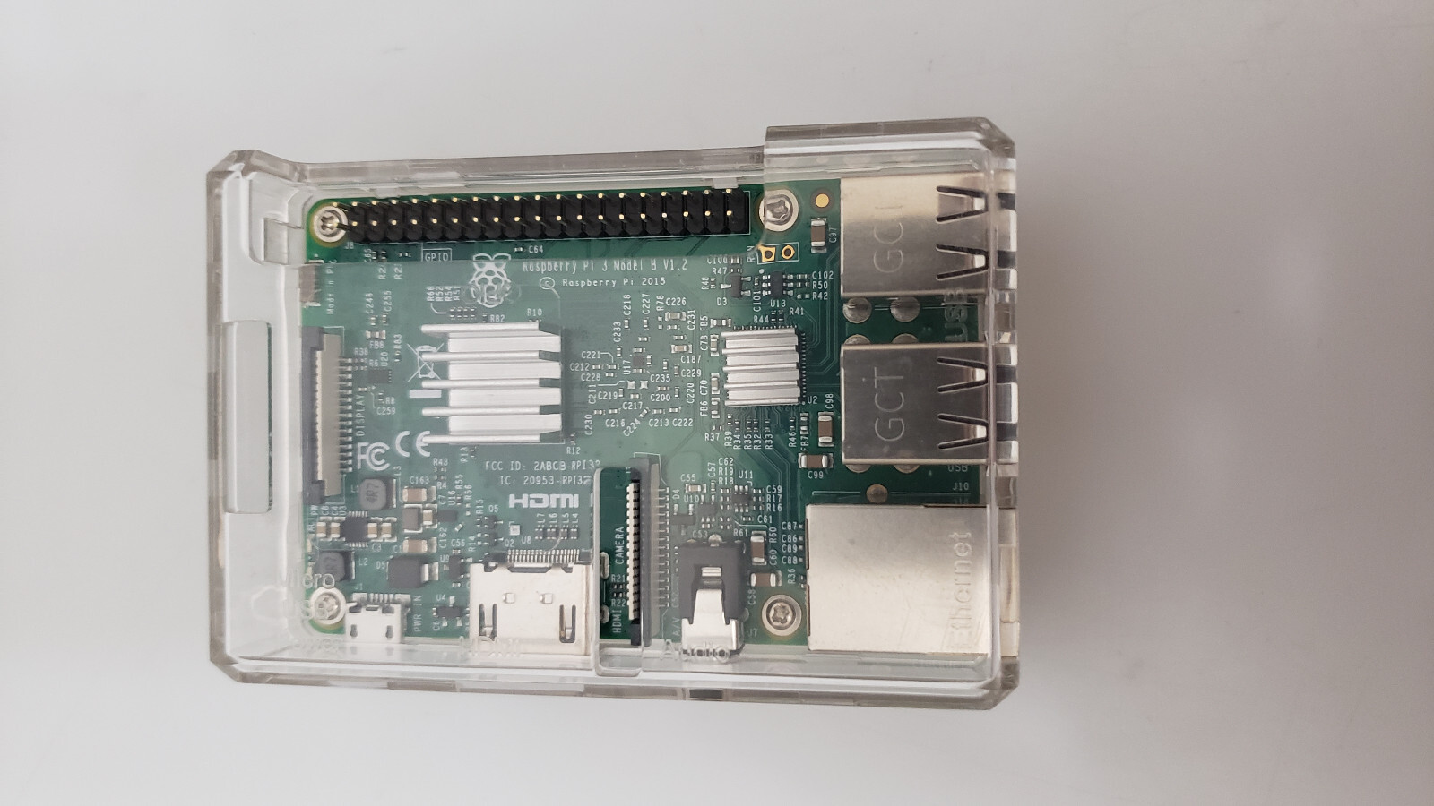 Raspberry Pi 3 Model B V1.2 2015 in clear case - Photo 1