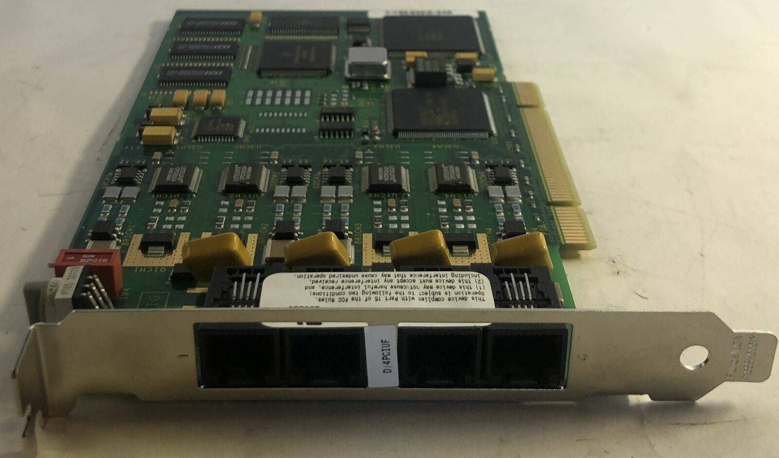 Intel Dialogic EBZKX07BD4PCIU 4-Port Voice Media Card- 04-2933-001 - Photo 1