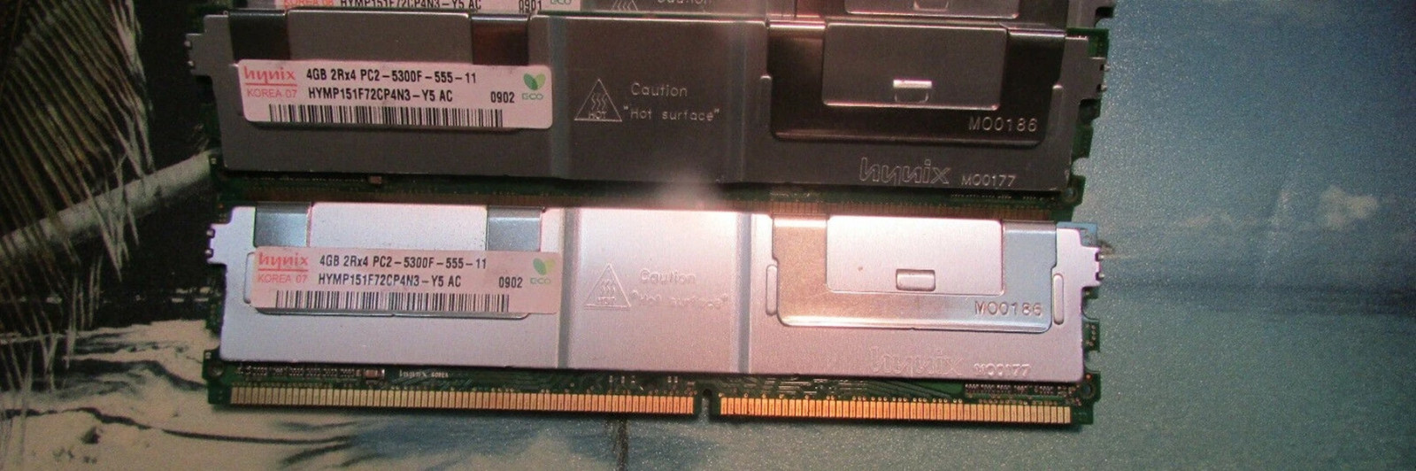 Hynix HYMP151F72CP4N3-Y5 AC PC2-5300F ECC Server RAM Memory Dell 8GB (2×4GB) - Photo 1