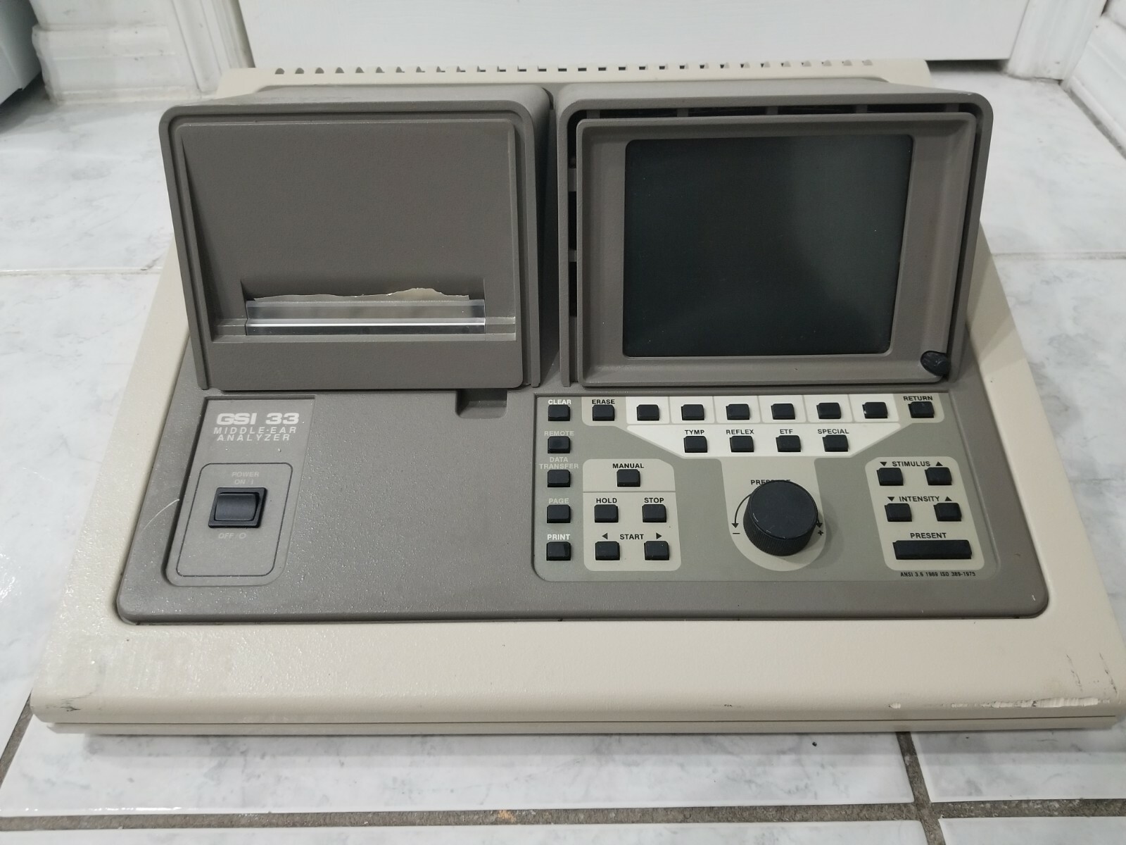 Grason-Stadler GSI 33 Middle Ear Analyzer Model 1733 for Parts or Repair - Photo 1