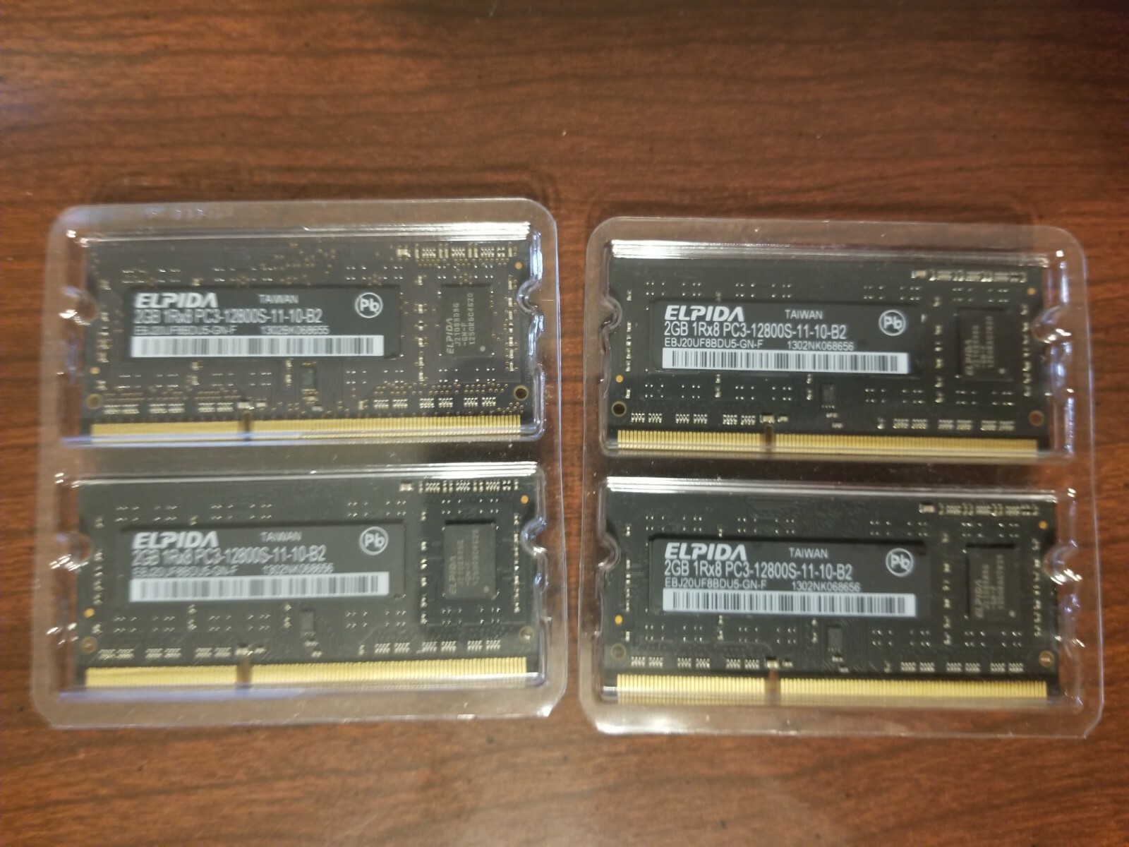 Apple EBJ20UF8BDU5-GN-F Elpida 8GB (4x2GB) PC3-12800S SODIMM Laptop Memory RAM - Photo 1