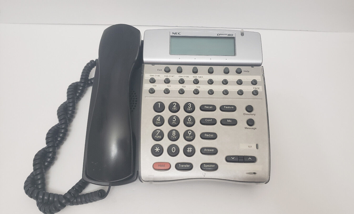 NEC Dterm 80 Telephones DTH-16D-2(BK)TEL 16 Line Clean Insert Lot of 3 - Photo 1