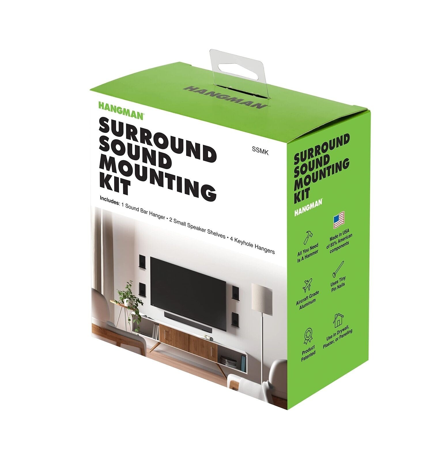 Hangman No Stud Surround Sound Mounting Kit No Drill Sound Bar Hanger - Photo 1