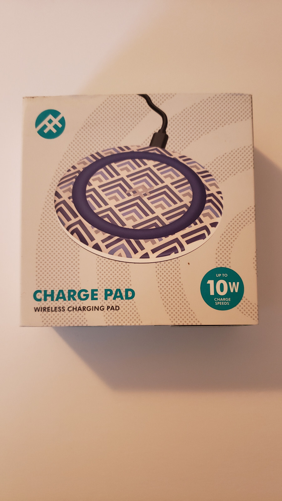 Wireless Charging Pad up to 10w Charge Speed Blue Line Print - Photo 1