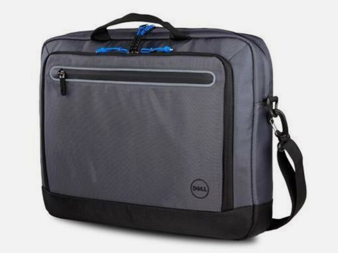 Dell XFJPM Briefcase Laptop Notebook Carrying Bag Black Gray Padded 15