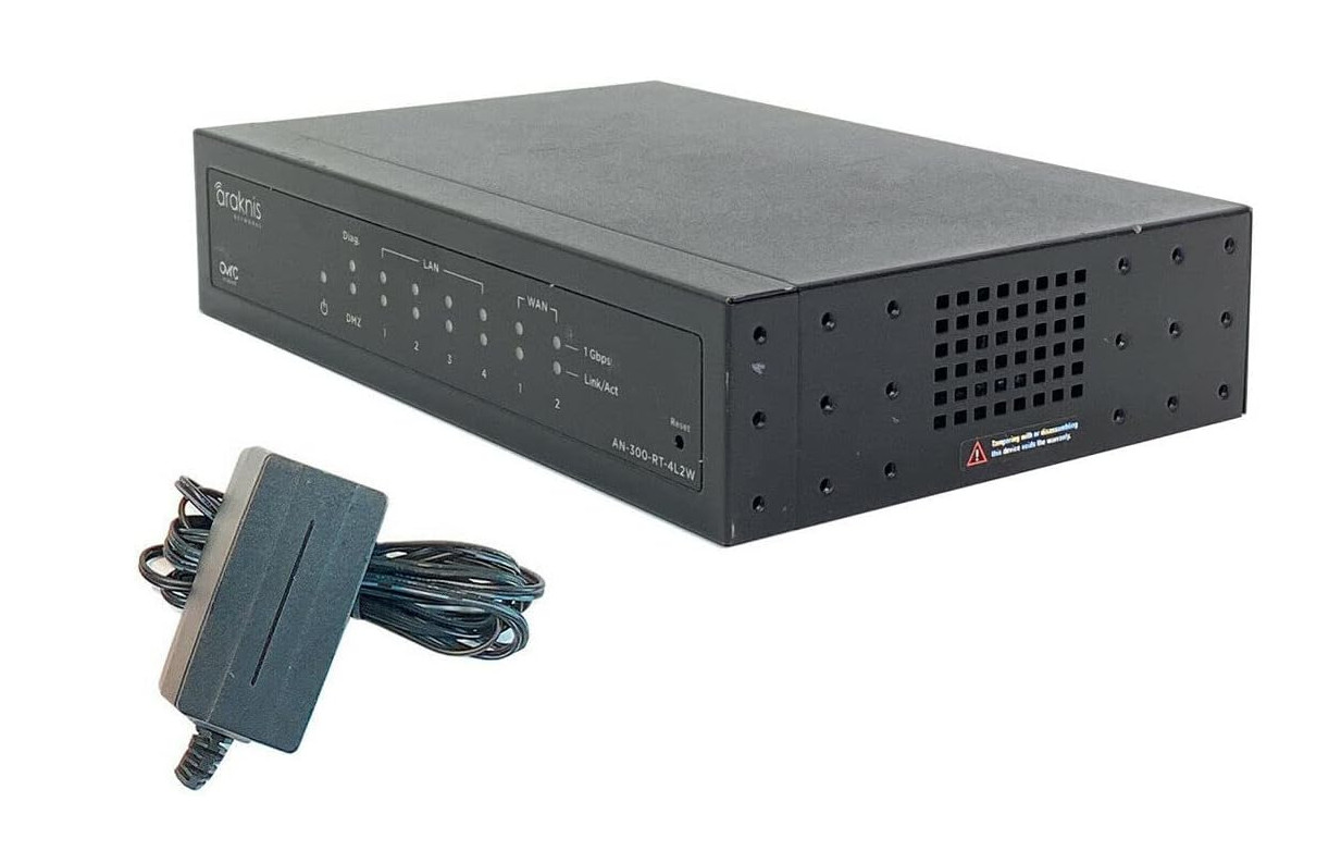 Araknis AN-300-RT-4L2W 300 Series Dual WAN Gigabit VPN Router with rack ears - Photo 1
