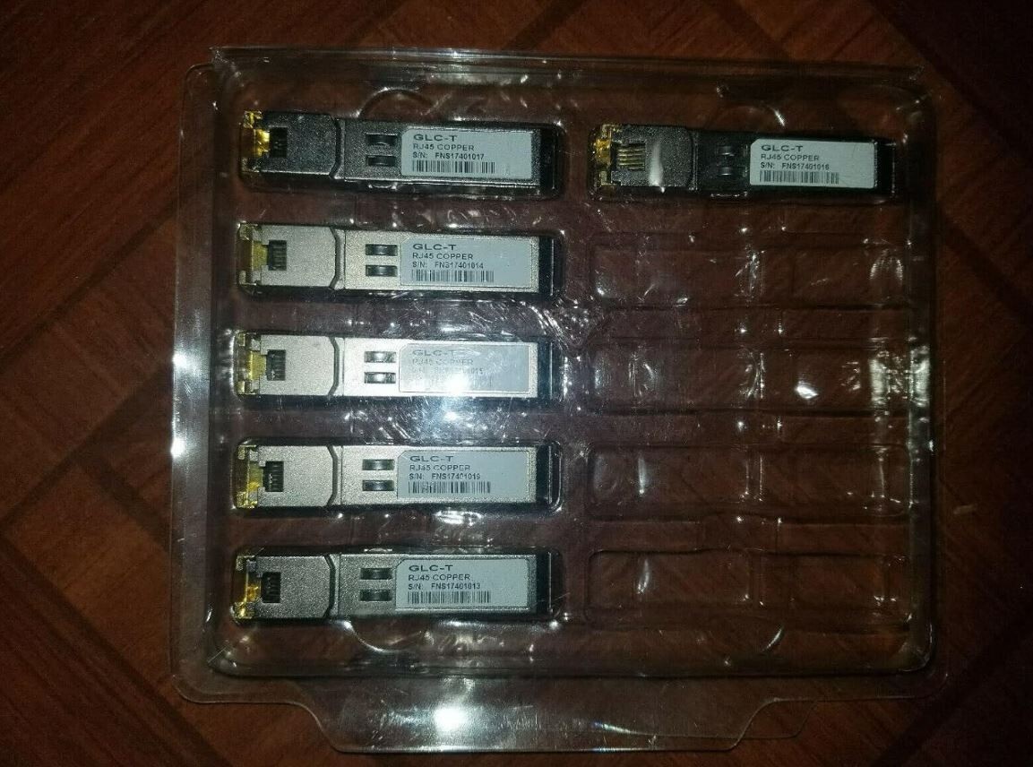 Cisco GLC-T 1G SFP Compatible Transceiver 1000BASE-T Copper SFP to RJ45 Lot of 6 - Photo 1