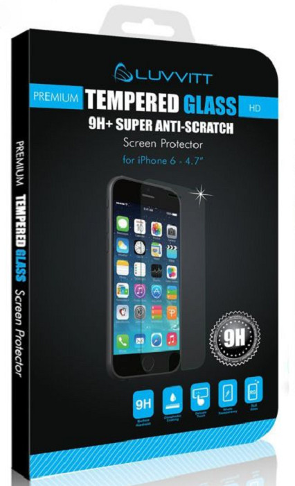 LUVVITT PREMIUM TEMPERED GLASS HD Screen Protector iPhone 6/6S - Photo 1