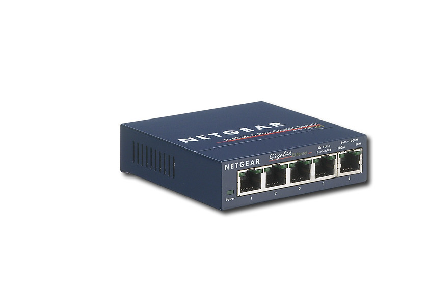 NETGEAR - 5-Port 10/100/1000 Gigabit Ethernet Unmanaged Switch - Blue - Photo 1