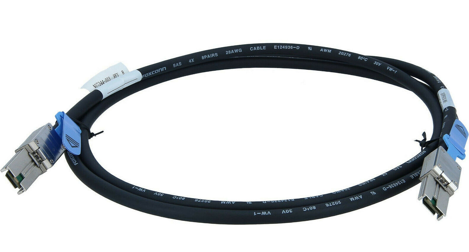 HP 407344-003 408767-001 2M / 6.5FT External Black SFF-8088 Mini-SAS Cable - Photo 1