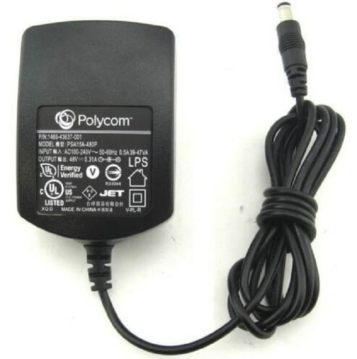 Polycom 1465-43853-001 48 Volt Power Supply for polycom IP Phones - Photo 1