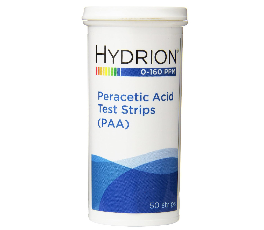 Hydrion 0-160 PPM Peracetic Acid Test Strips 100 Strips Date 7/23 - Photo 1