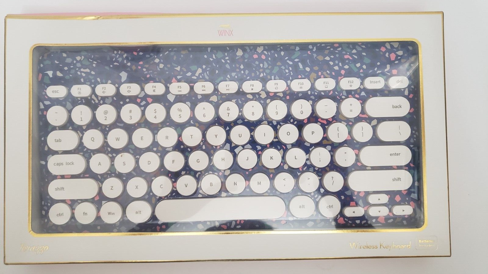 Winx Terazzo Navy Blue Wireless Keyboard WXK300N Easy to Set Up - Photo 1