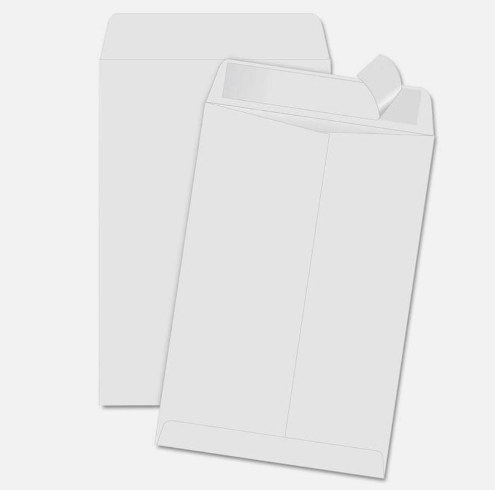 Quality Park Redi Strip Catalog Envelopes 6 1/2 x 9 1/2 White 75/Box - Photo 1