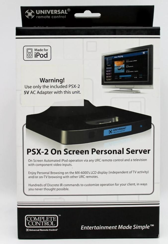 Universal Remote PSX-2 On Screen Personal Server Made for Apple iPod URC - Photo 1