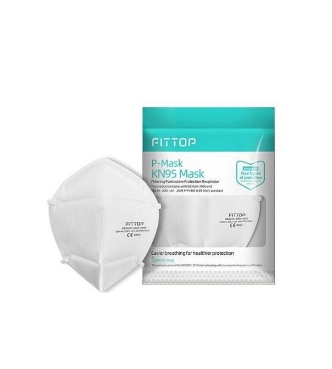 Fittop KN95 mask with filter efficiency with valve for improved breathing 5 pcs - Photo 1