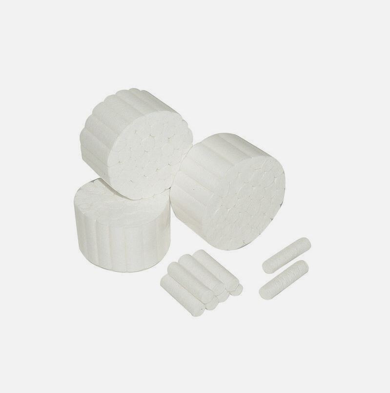Dental Cotton Rolls for Teeth Nose 50 per Roll Size #2 Medium Nonsterile 3/8