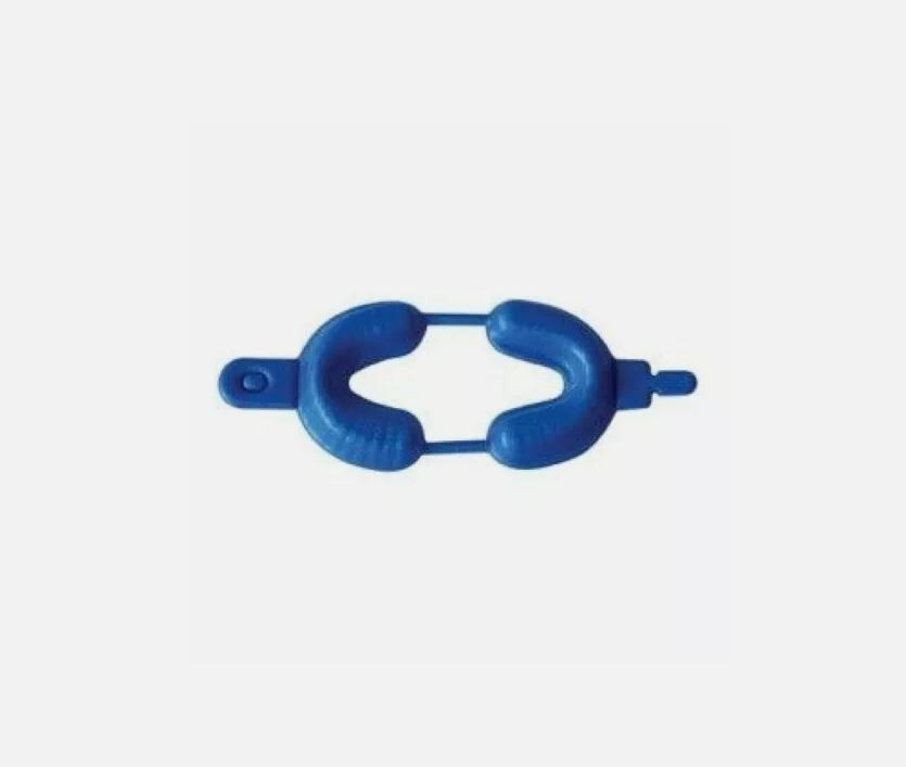 Fluoride Trays Safe-Dent Large Hinged Dual Arch 100/Pk Blue Foam Easy Lock - Photo 1