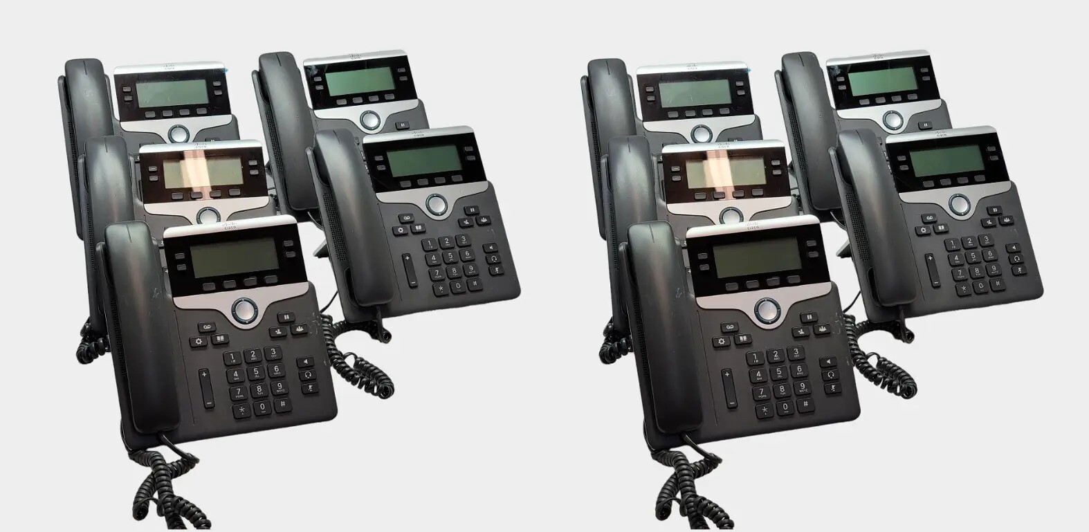 Cisco 7841 CP-7841-K9 VoIP Phone With Stand 4 Line Cisco IP Phone Lot of 10 - Photo 1
