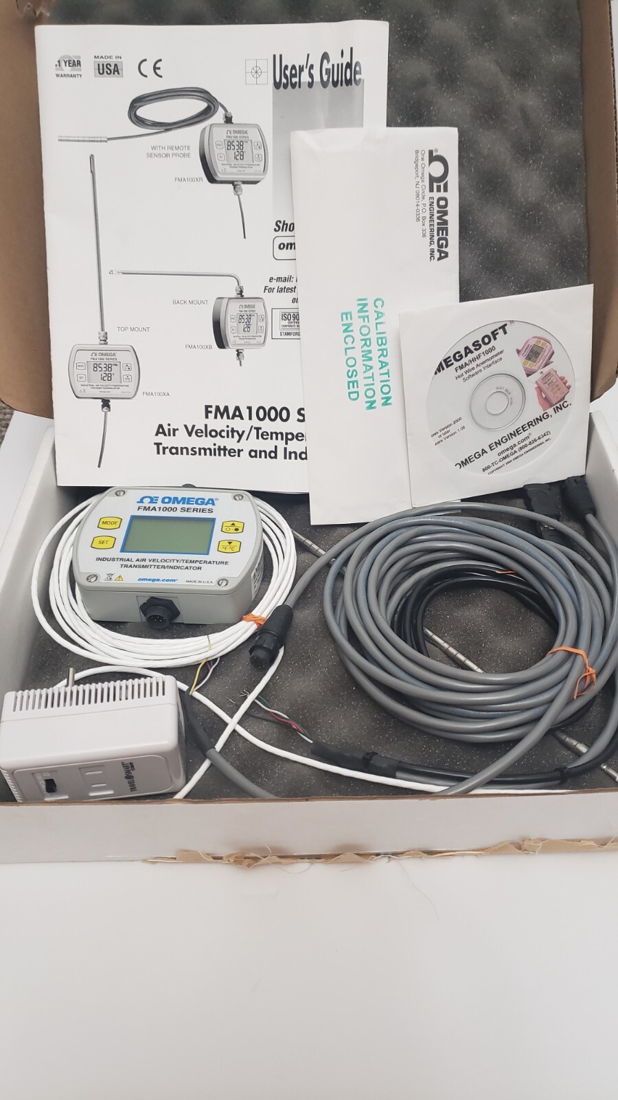 OMEGA FMA1000 AIR VELOCITY TEMPERATURE TRANSMITTER INDICATOR FMA1001R-V1 - Photo 1