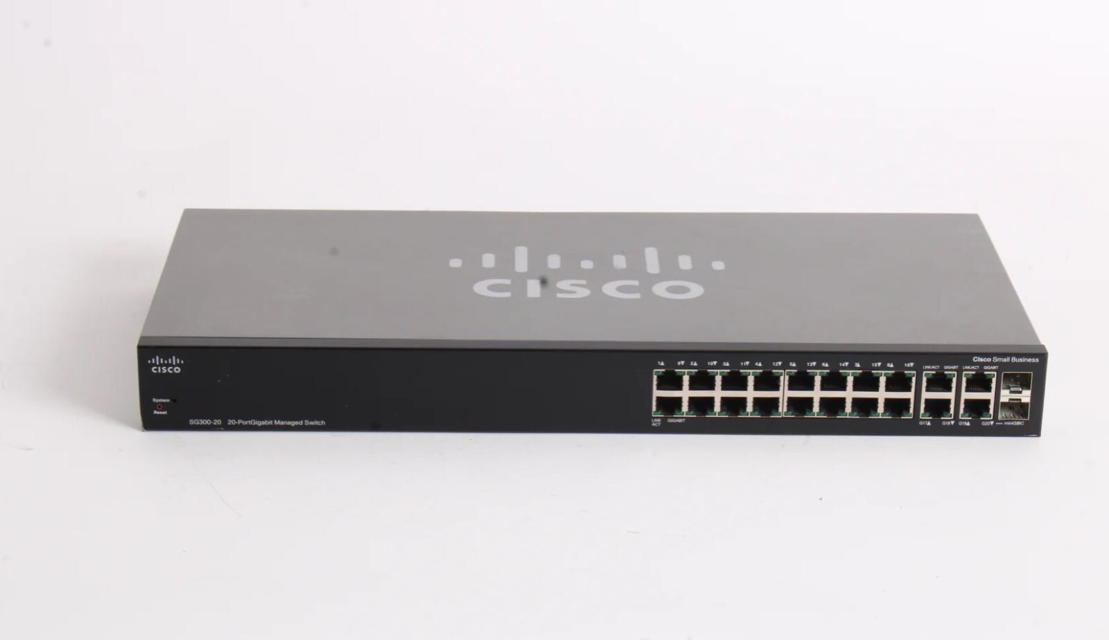 Cisco SG300-20 20-Port Managed Switch SRW2016-K9 V01 with Rack Ears - Photo 1