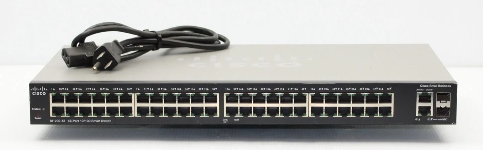 CISCO SF200-48P LM248GT 48 Port 10/100 PoE SMART SWITCH V01 - Photo 1