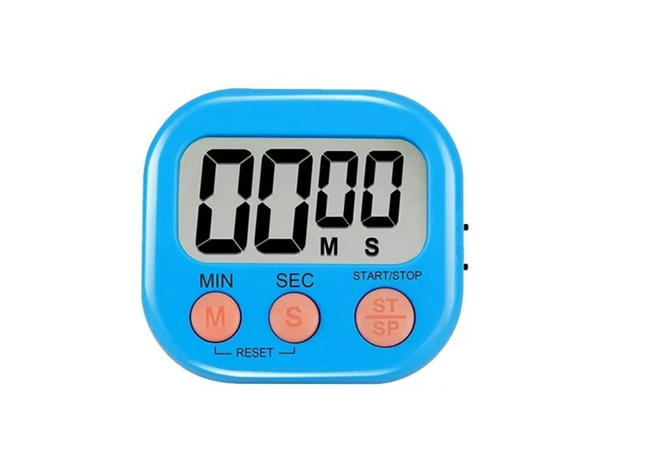 small digital kitchen timer magnetic back countdown Alarm reminder Timer blue - Photo 1