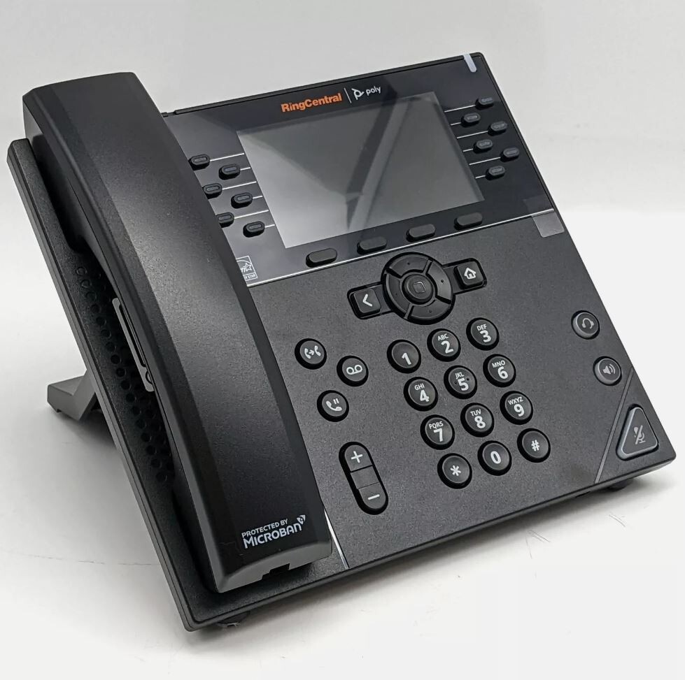 Polycom VVX 450 Ring Central Business VoIP Phone Black VVX450 - Photo 1