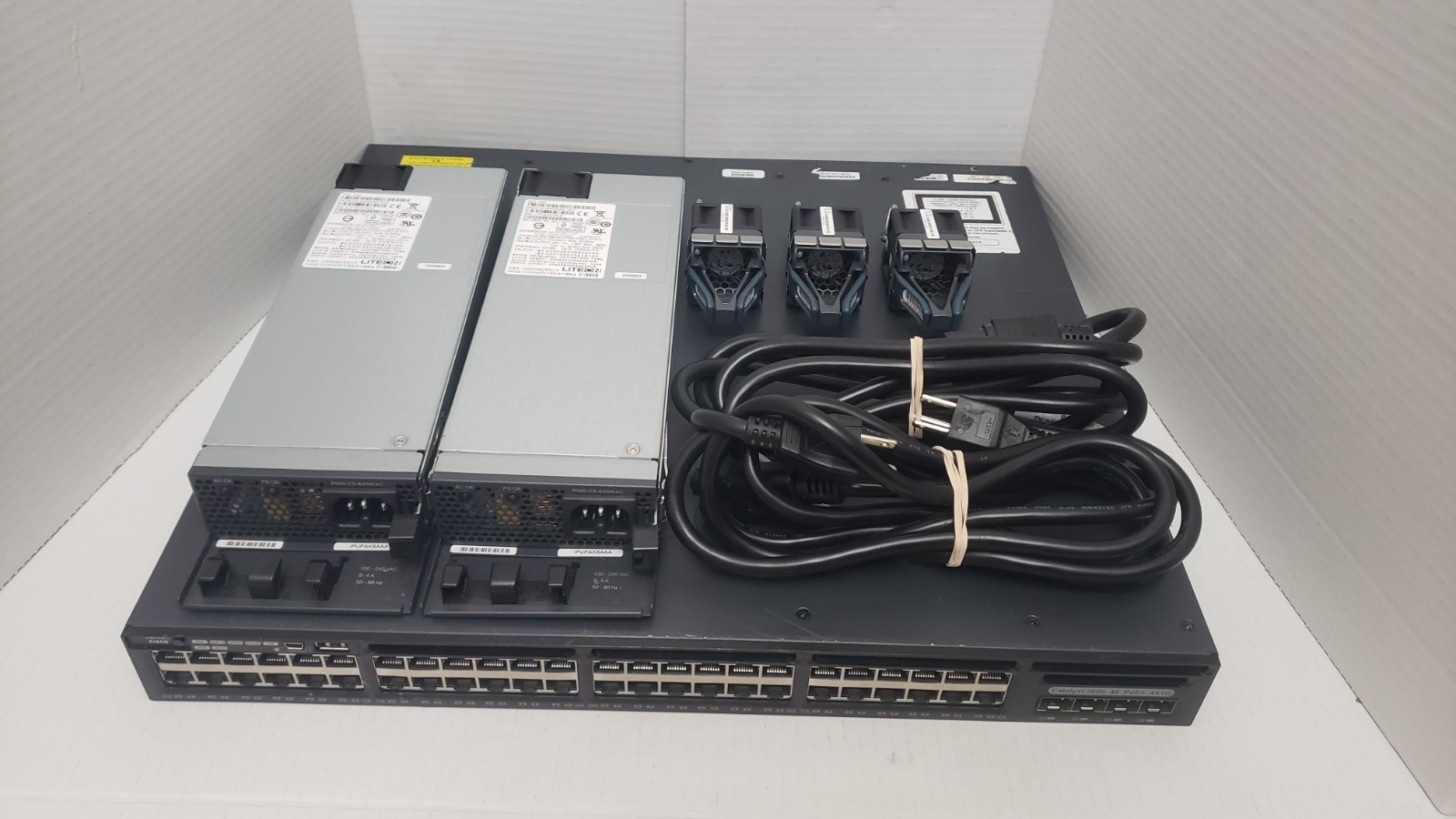 Cisco WS-C3650-48PS-S 48-Port POE 4x 1GB SFP+ w/ AC Power - 90 Days Warranty - Photo 1